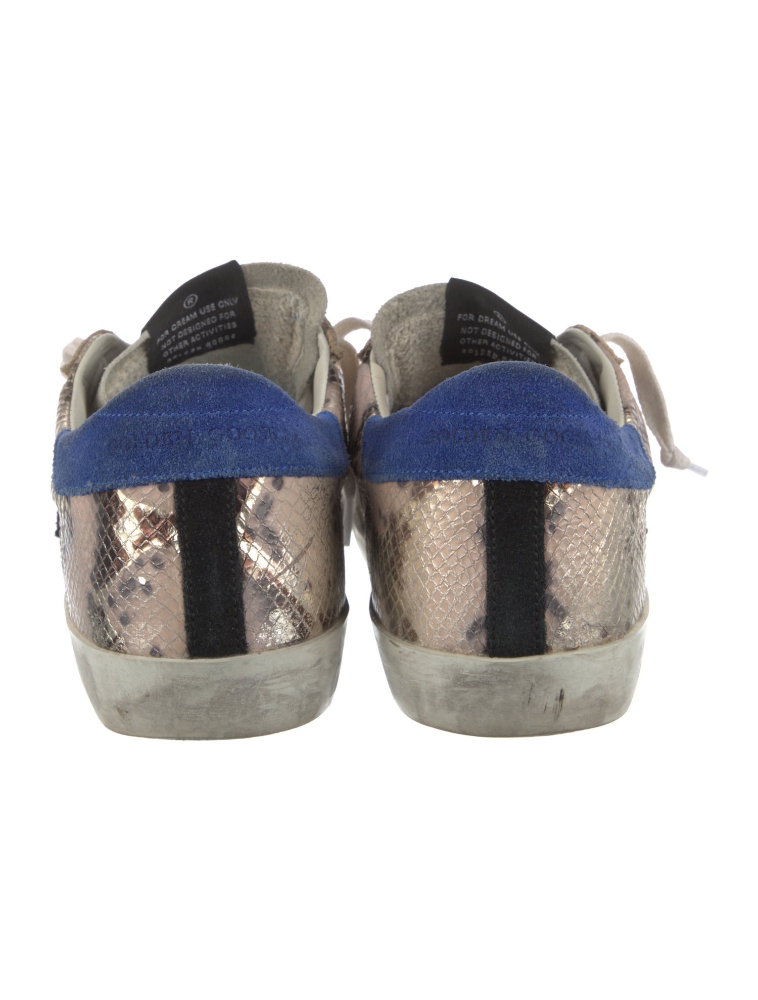 Golden Goose Leather Animal Print Sneakers
